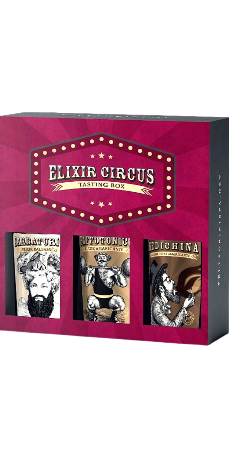 ELIXIR CIRCUS Tasting Box BarbaTurico - Baffotonico - Medichina Mignon
